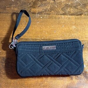 Vera Bradley Black Quilted Wristlet
